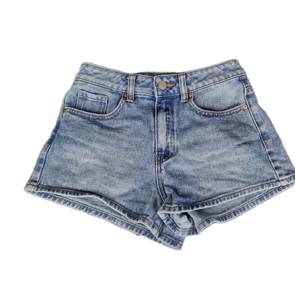 PacSun Mom Shorts Womens Size 24 Mid-Rise Denim Light Wash Stretch Daisy Dukes